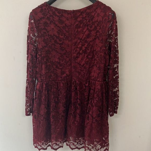 ASOS Lace Cranberry Dress - Picture 8 of 10